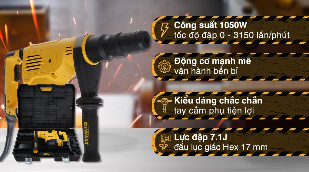 Cách sử dụng máy đục Dewalt an toàn