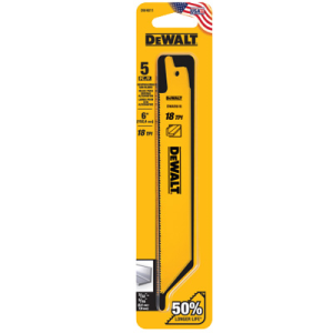 Bộ lưỡi cưa kiếm cắt kim loại 6" DeWalt DW4811 (hộp 5 lưỡi)