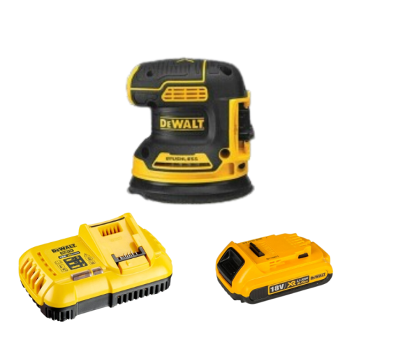 Máy chà nhám cầm tay Dewalt DCW210D1 20V-125mm( kèm 1 pin 2.0Ah+ sạc)