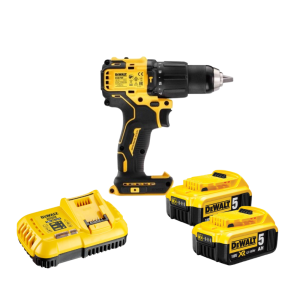 Máy khoan, vặn vít dùng pin Dewalt DCD709P2 (không chổi than)(kèm 02 pin 5.0Ah+ sạc)